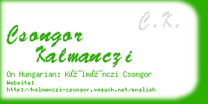csongor kalmanczi business card